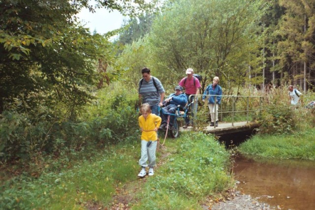 randonnée sportive, Croix Scaille, 2003 randonnée sportive avec joëlette, Croix Scaille, 2003