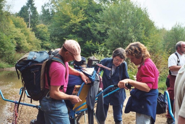 randonnée sportive, Croix Scaille, 2003 randonnée sportive avec joëlette, Croix Scaille, 2003