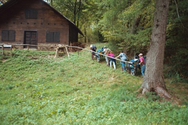 randonnée sportive, Croix Scaille, 2003 randonnée sportive avec joëlette, Croix Scaille, 2003