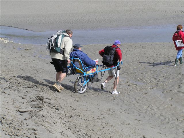 Séjour en Baie de Somme en 2005 Randonnée avec joëlettes en Baie de Somme, 2005
