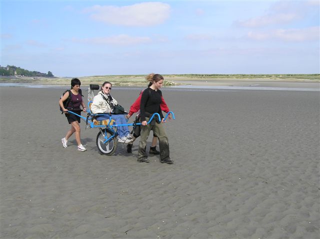 Séjour en Baie de Somme en 2005 Randonnée avec joëlettes en Baie de Somme, 2005