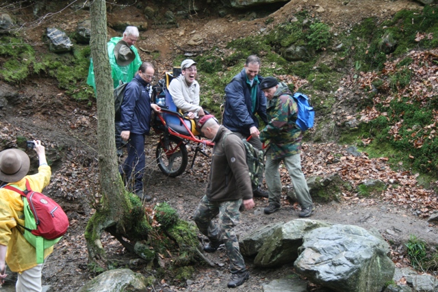 Randonnée sportive avec joëlettes, le Ninglinspo, 2011