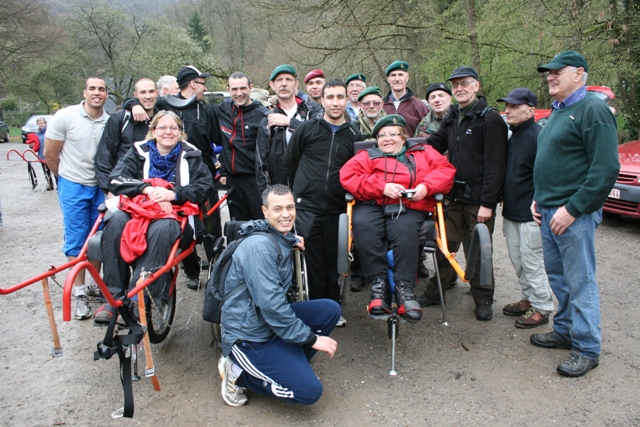 Randonnée sportive avec joëlettes, le Ninglinspo, 2011