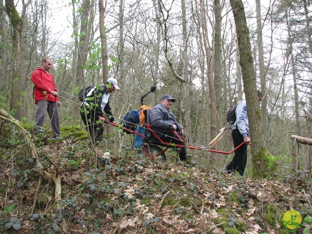 randonnée sportive avec joëlettes, Gesves, 2013
