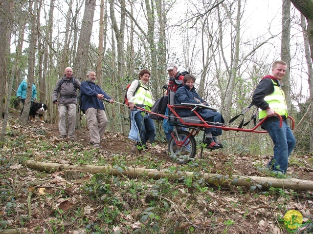 randonnée sportive avec joëlettes, Gesves, 2013