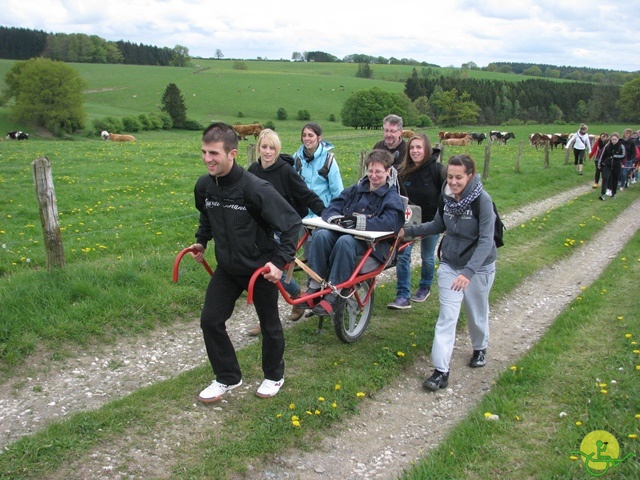 randonnée sportive avec joëlettes, Neufchateau, 2014
