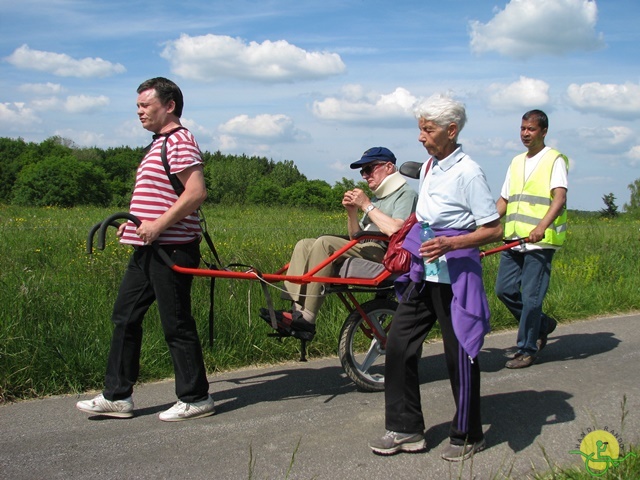 randonnée sportive avec joëlettes, Florennes, 2014