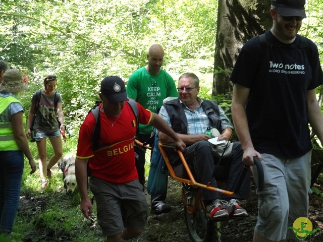 randonnée sportive avec joëlettes, Havré, 2014
